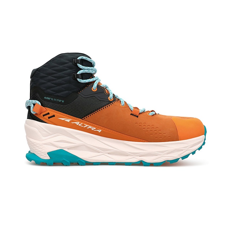 Buty Trekkingowe Altra OLYMPUS 5 HIKE MID GTX Damskie Pomarańczowe Szare | Polska AL3256A68