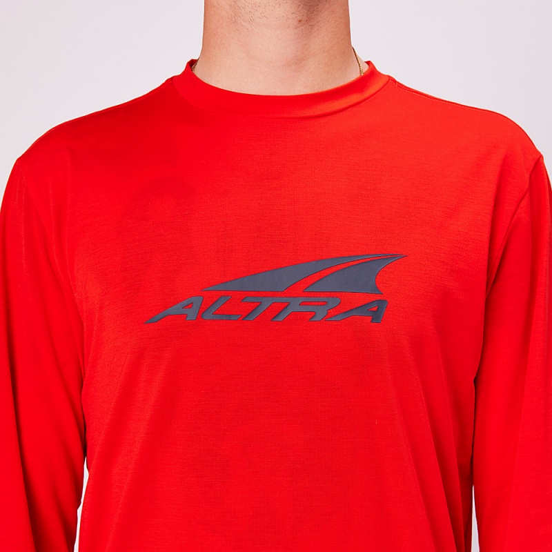 Koszulka Altra EVERYDAY PERFORMANCE LONG SLEEVE Męskie Czerwone | Polska AL7389T49