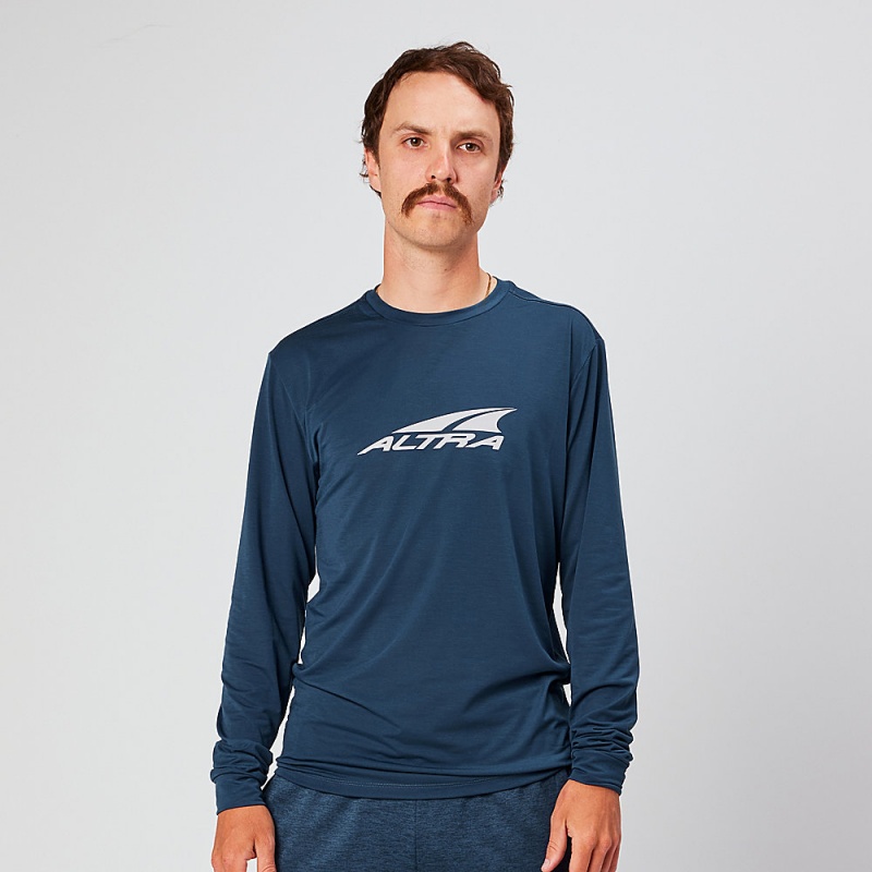 Koszulka Altra EVERYDAY PERFORMANCE LONG SLEEVE Męskie Granatowe | Polska AL8920U47