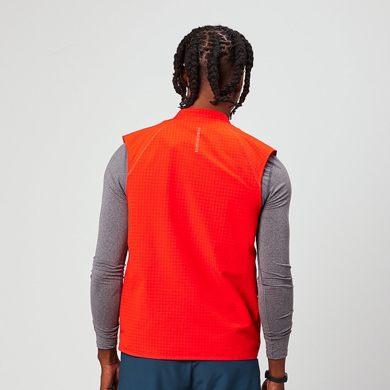 Kurtki Altra TRAIL WIND VEST Męskie Czerwone | Polska AL5621R79